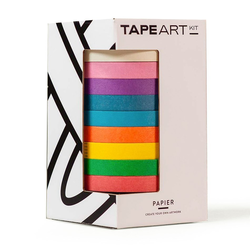 The image of Tape Art Kit Papier Rainbow 25 m x 15 mm, repositionierbar, 10er - Set